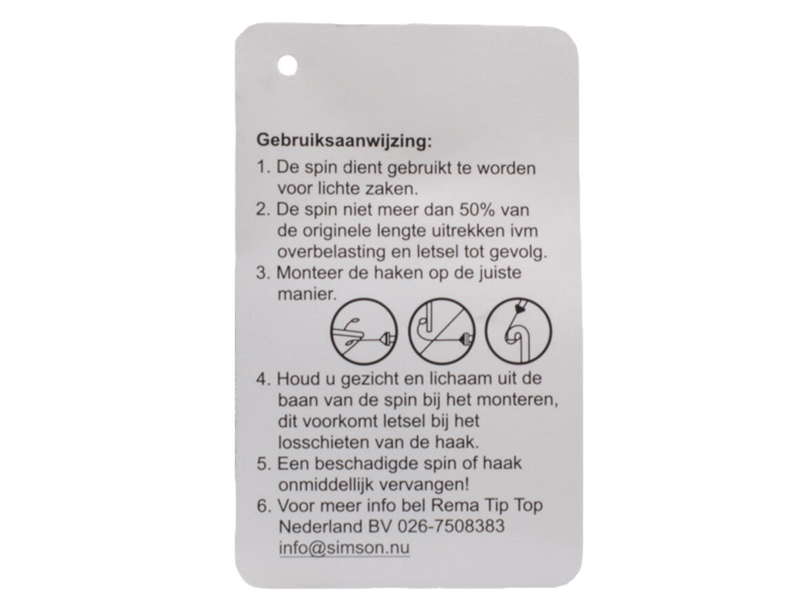 Simson 020349 spinbinder 4-arm uni-zwart