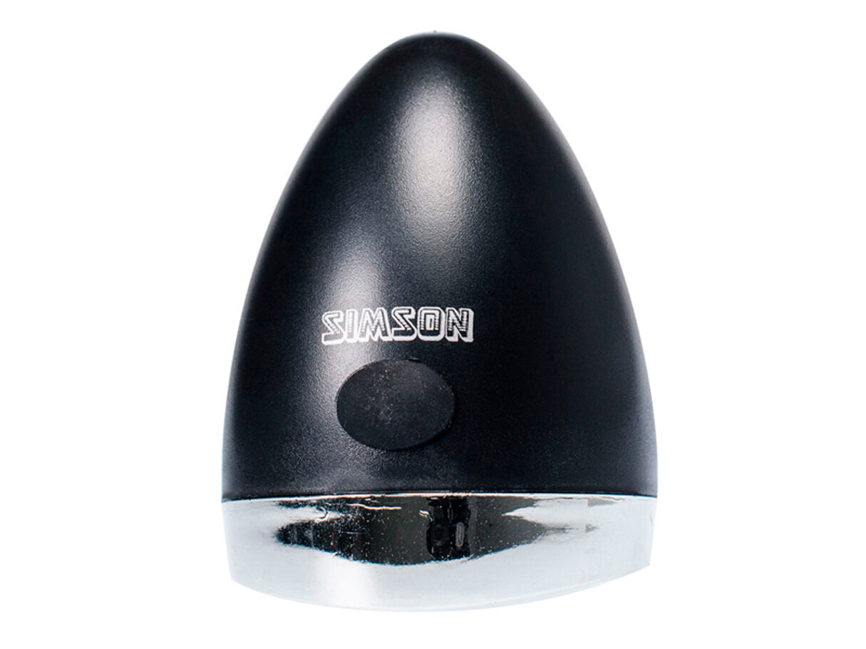 Simson 022022 batterij voorvork koplamp "Classic Mini" zwart 4 LUX on/off