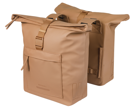 Basil 18546 Brooklyn dubbele fietstas 41L zand