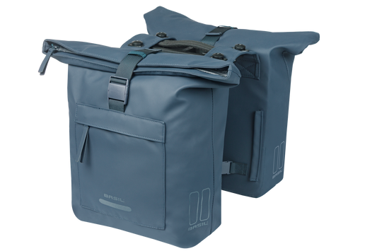 Basil 18550 Brooklyn dubbele fietstas MIK 41L marineblauw