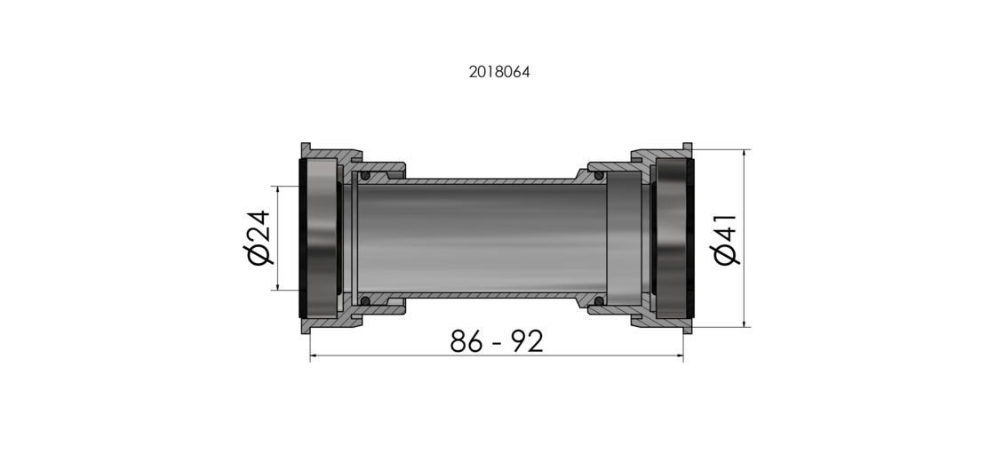 Elvedes 2018064 press fit BB86/92 (Shimano)