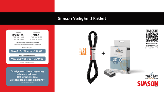 Simson 020867 Actie Veiligheid Pakket (Bestaat uit: 1 x Simson Bold 120 + 1 x Tracefy SOLO)