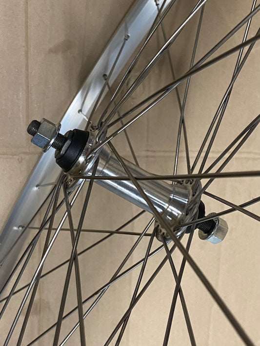 Voorwiel 26"- 559X21 Parallex new alu. zilver FM21 vast sp.14 RVS