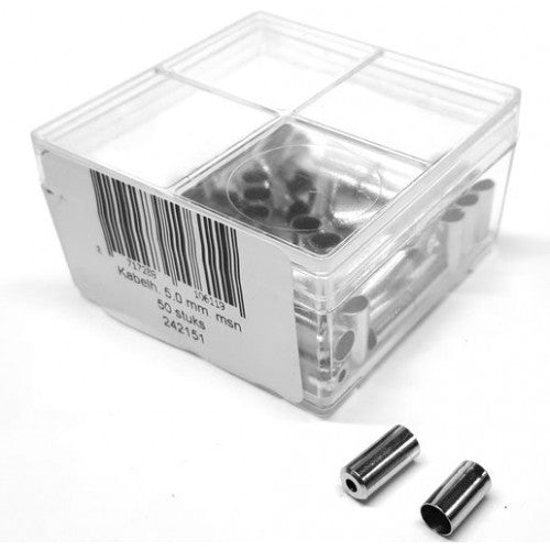 Kabelhoedje 5,0 mm. messing