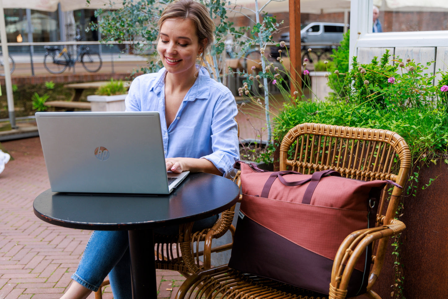 New Looxs tas nr. 357 Oslo Tendo laptop fietstas Olive/Yellow - 357.160