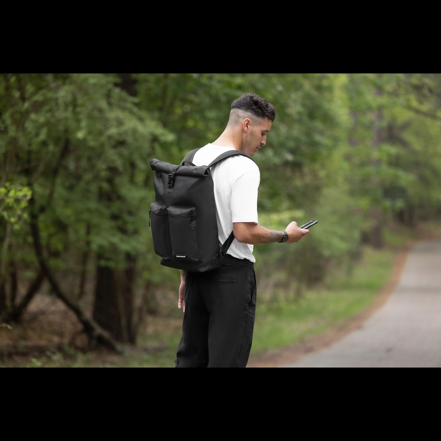 Urban Proof Backpack Rolltop Black - Recycled
