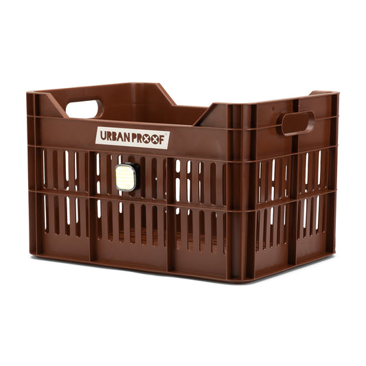 Urban Proof fietskrat 30L Click donkerbruin - Recycled