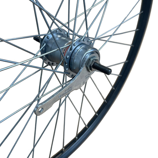 Achterwiel 26" - 559 Vision25 leenfiets zwart RVS spaken Shimano 3GRN