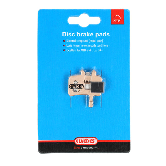 Elvedes 6855S disc brake pad compatible with Avid Mech 2002-2004 / BB7 + hydr. 5/8 sintered