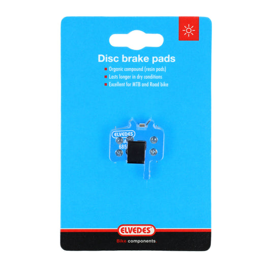Elvedes 6855 disc brake pad compatible with Avid Mech 2002-2004 / BB7 + hydr. 5/7
