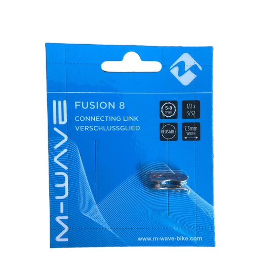 M-Wave sluitschakel 5/6/7/8V. 1/2x3/32 - 7.3 mm. zilver