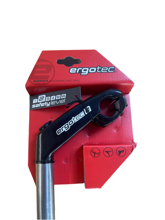 Ergotec stuurpen Eagle 2 Tube quill 22.2/25.4 3000/80 mm 35° zwart/zilver SL:2