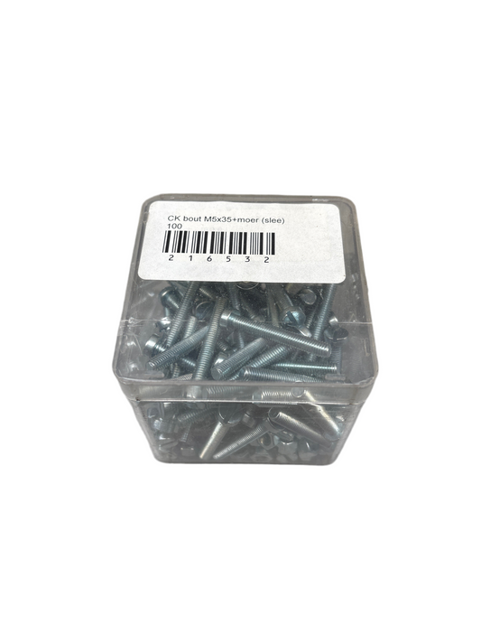 CK bout M5 x 35 + moer (slee) *