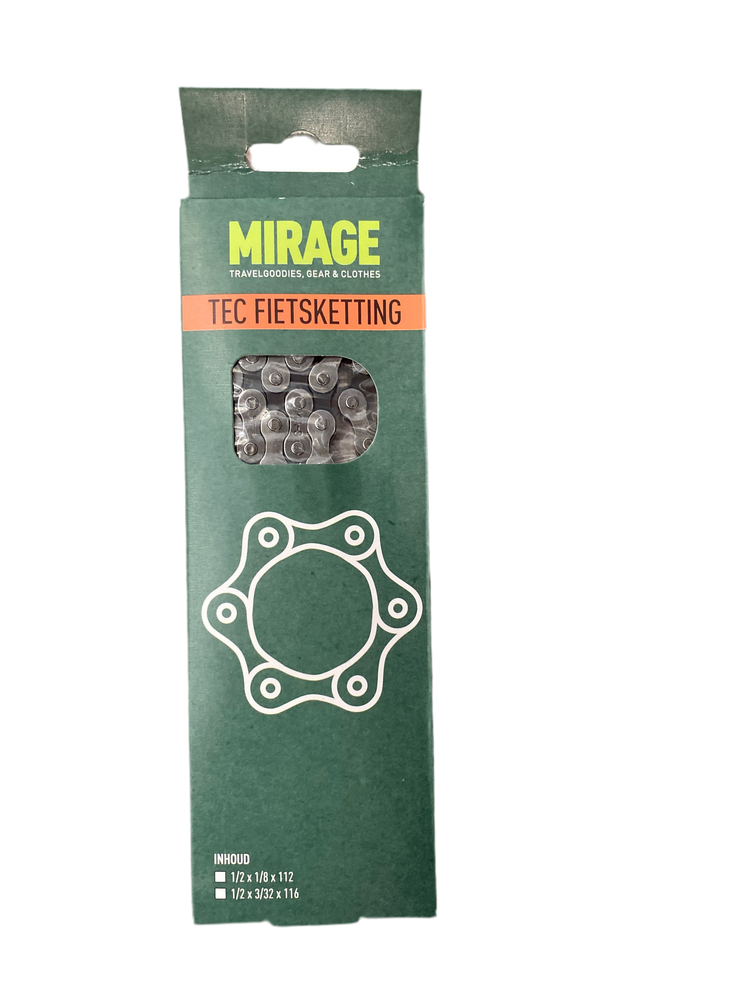 Mirage Tec ketting C410 1-speed 1/2”x1/8” zwart/zilver
