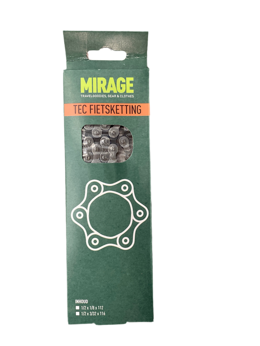 Mirage Tec ketting C410 1-speed 1/2”x1/8” zwart/zilver