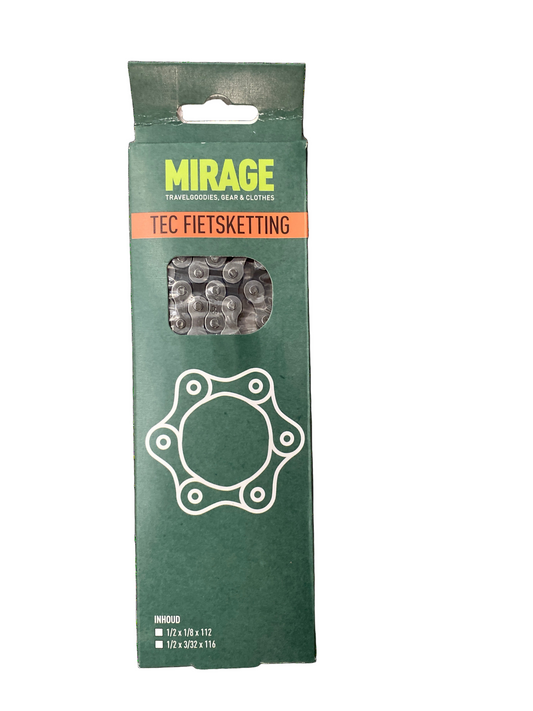 Mirage Tec ketting C410 1-speed 1/2”x1/8” zwart/zilver