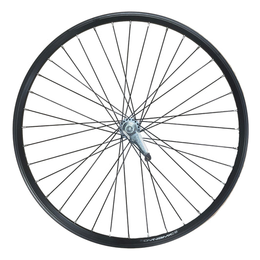 Achterwiel 28" - 622x25C Dynamic CNC zwart/RVS zwarte spaken Shimano remnaaf