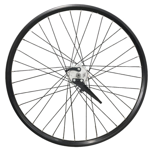 Voorwiel 28" - 622 Dynamic zwart/zwarte spaken alu. trommel SA