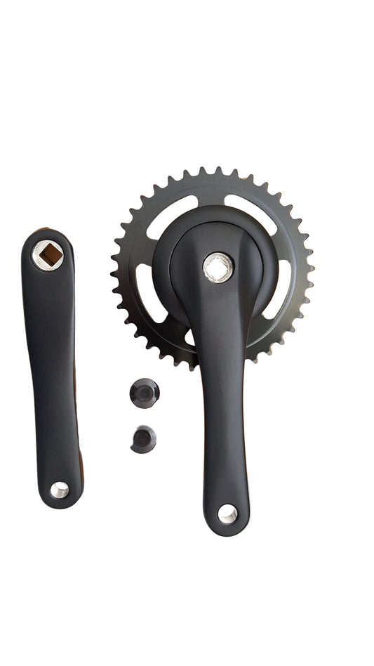 Chainline alu crankset mat zwart 38T/170mm/95mm disc