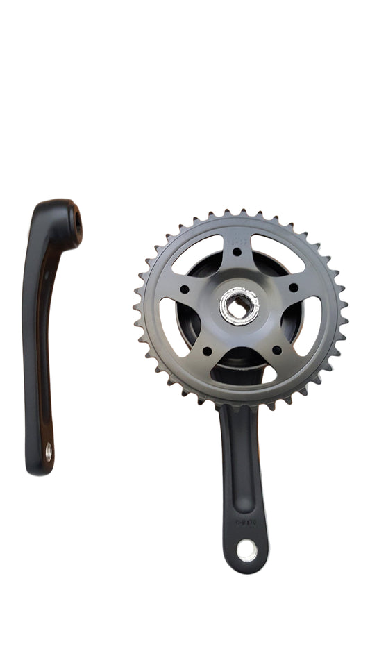 Chainline alu crankset mat zwart 38T/170mm/95mm disc