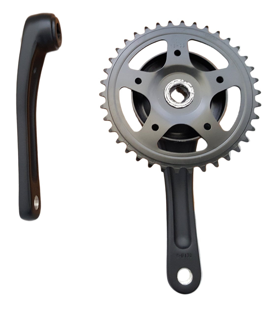 Chainline alu crankset mat zwart 38T/170mm/95mm disc