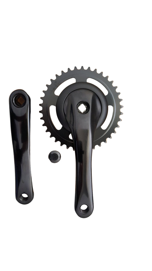 Chainline alu crankset glans zwart 38T/170mm/95mm disc