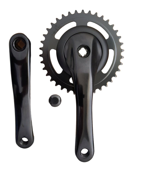 Chainline alu crankset glans zwart 38T/170mm/95mm disc