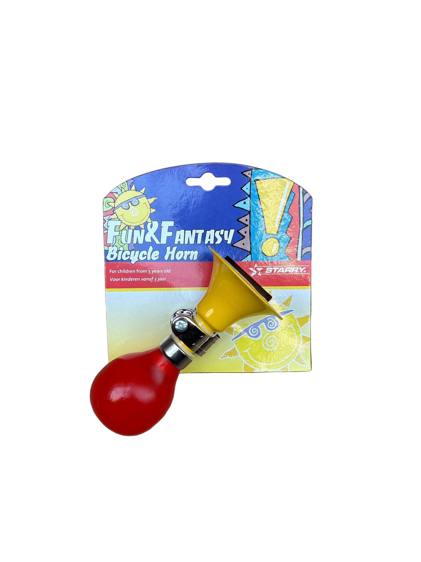 Starry fietstoeter geel-rood