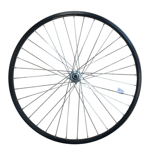 Achterwiel 26"- 559X21 Parallex new alu. zilver FM31 vast freewheel sp.14 RVS