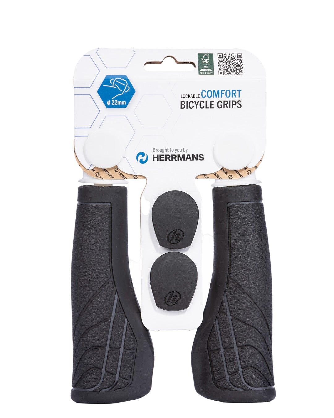 Herrmans handvat Grip Line DD36 BL+BR 125 mm. grijs-zwart DD