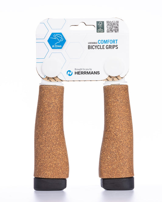 Herrmans handvat Grip Clik DD37 BL+BR 123 mm. zwart-kurk