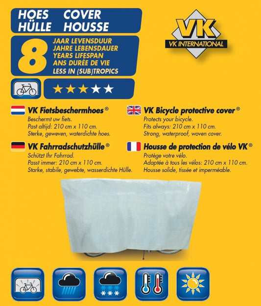 VK fietsbeschermhoes wit