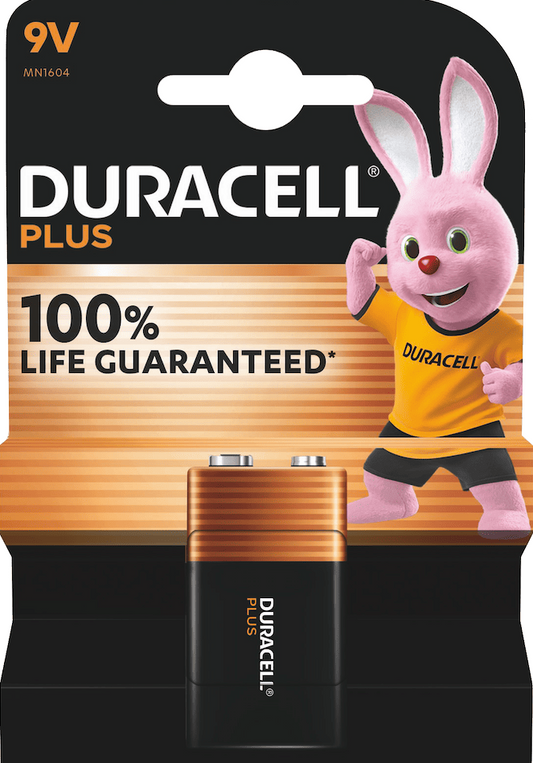 Batterij Duracell Plus Power 100% 6LR61 9V