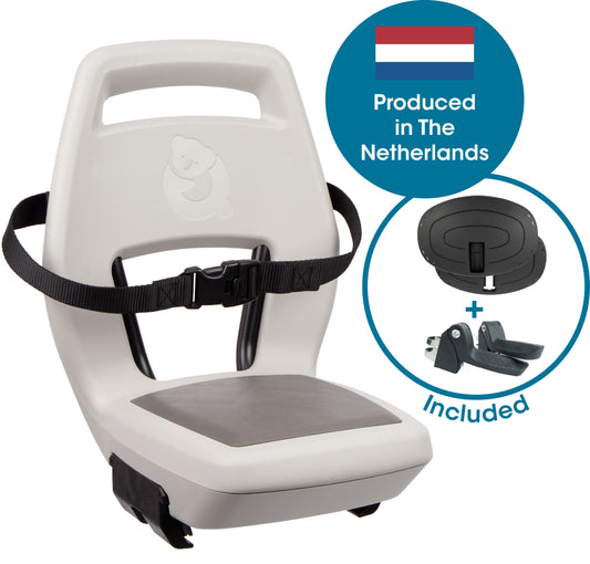 Qibbel Q365 Junior 6+ Pebble Grey – beige/bruin – incl. voetsteunen en voetbeschermingsplaten