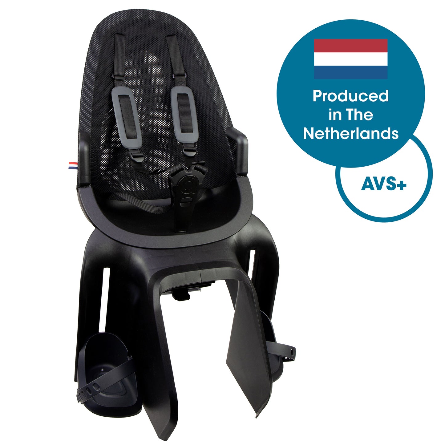 Qibbel Air Q790 Midnight Black achterzitje met AVS+