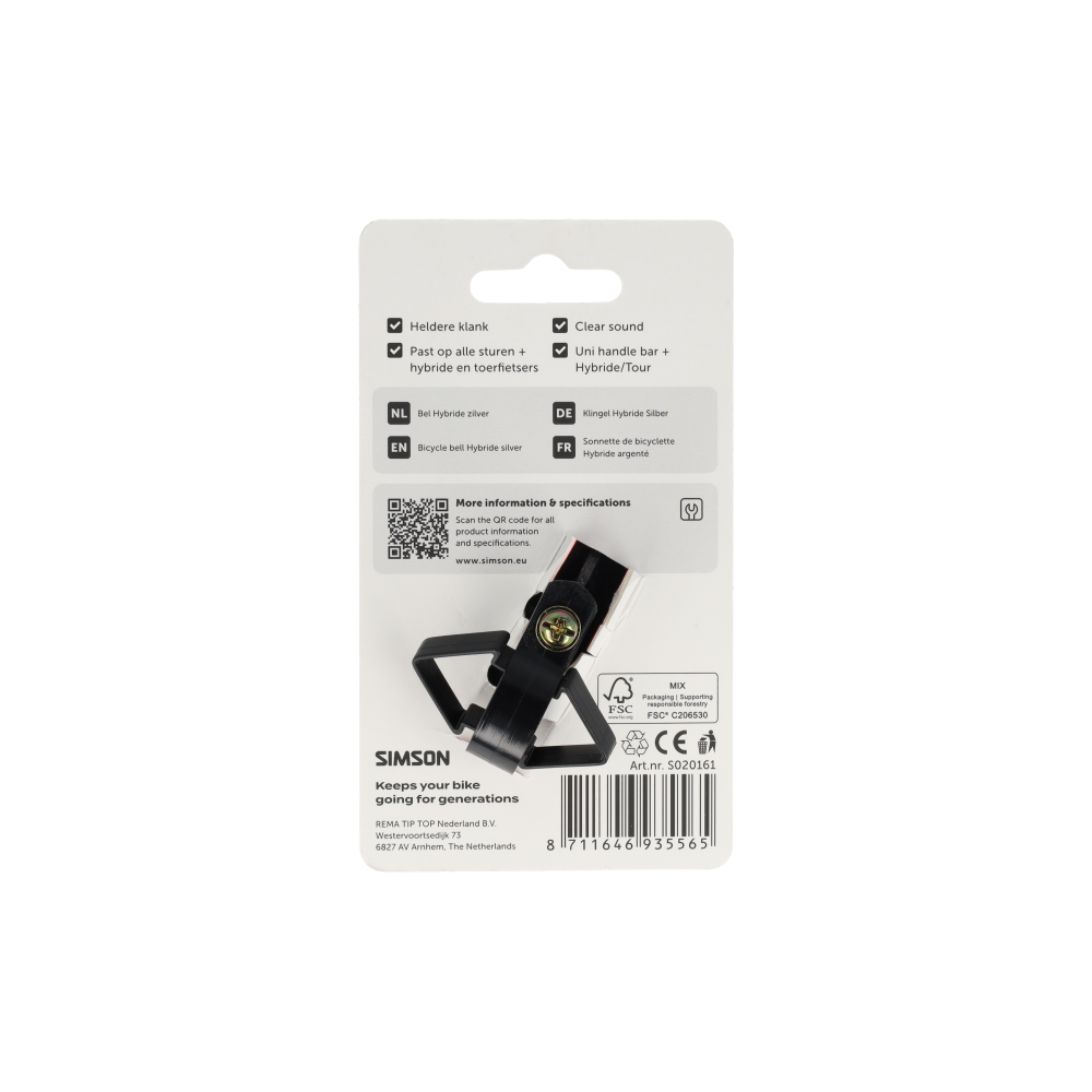 Simson S020161 bel Hybride zilver