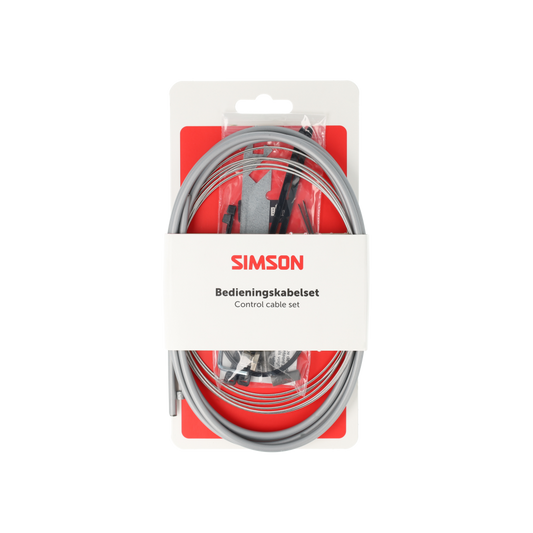Simson S020217 versnellingskabelset Shimano Nexus 4/7/8 grijs RVS