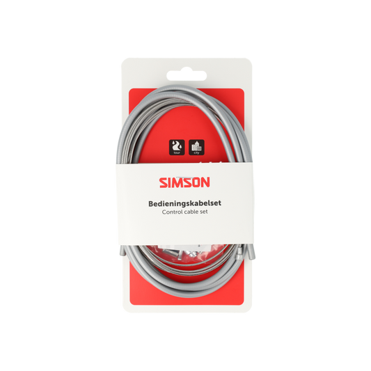Simson S020220 remkabelset compleet Universeel grijs RVS