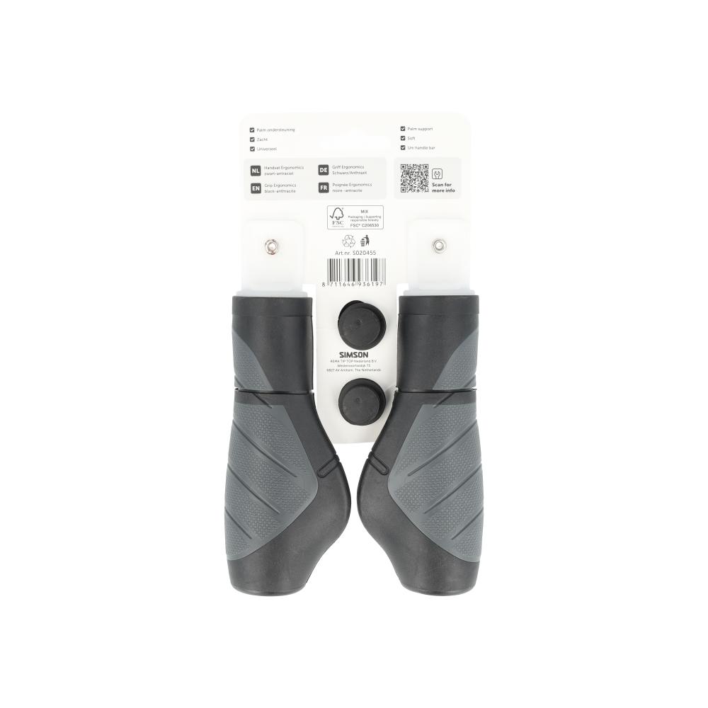 Simson S020455 handvatten Ergonomics zwart-antraciet