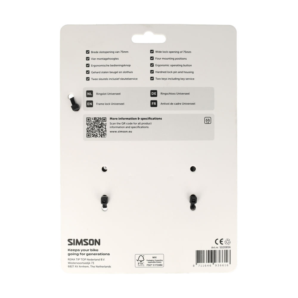 Simson S020856 ringslot Universeel