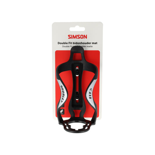 Simson S021061 Double Fit fles- en bidonhouder mat zwart
