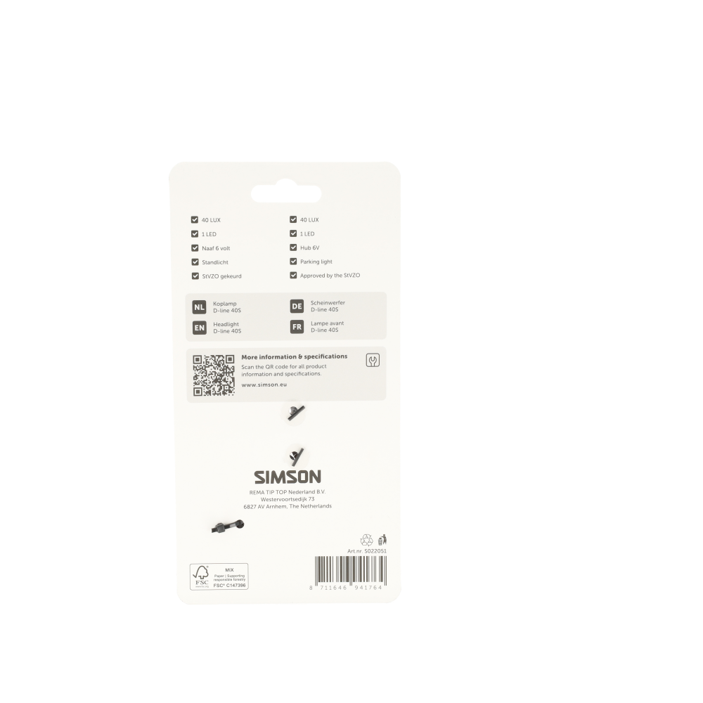 Simson S022051 Aurora koplamp D-line 40S