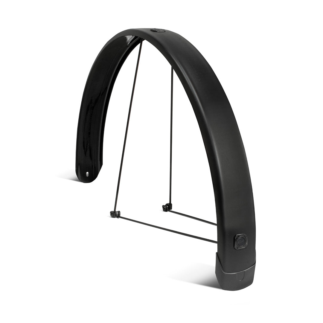 Eurofender spatbord achter Tempo Square 28" - 65 mm. mat zwart