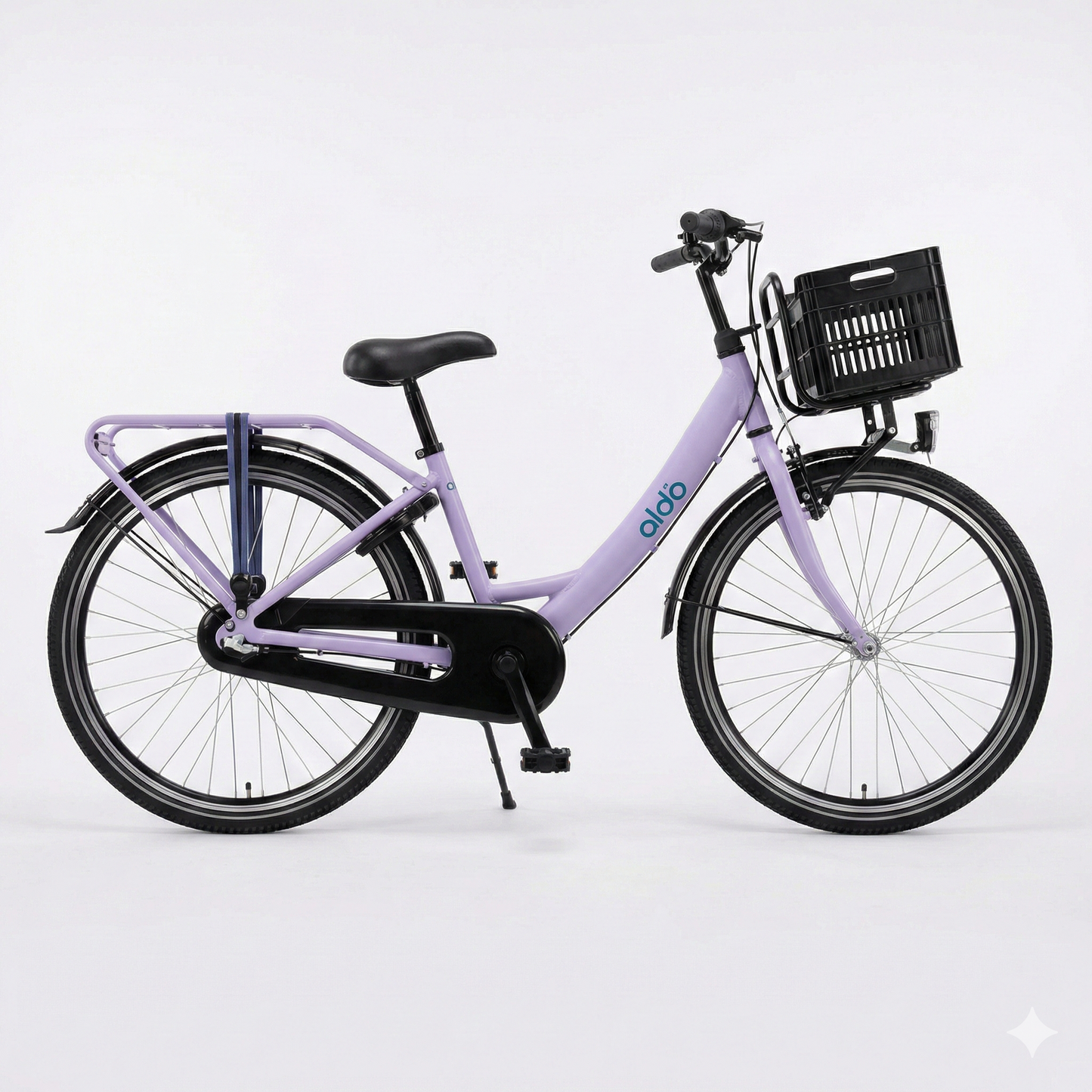 ALDO Wave Carino 24" meisjesfiets 3GRN - delicate mauve 'lila' + krat. drager en binder