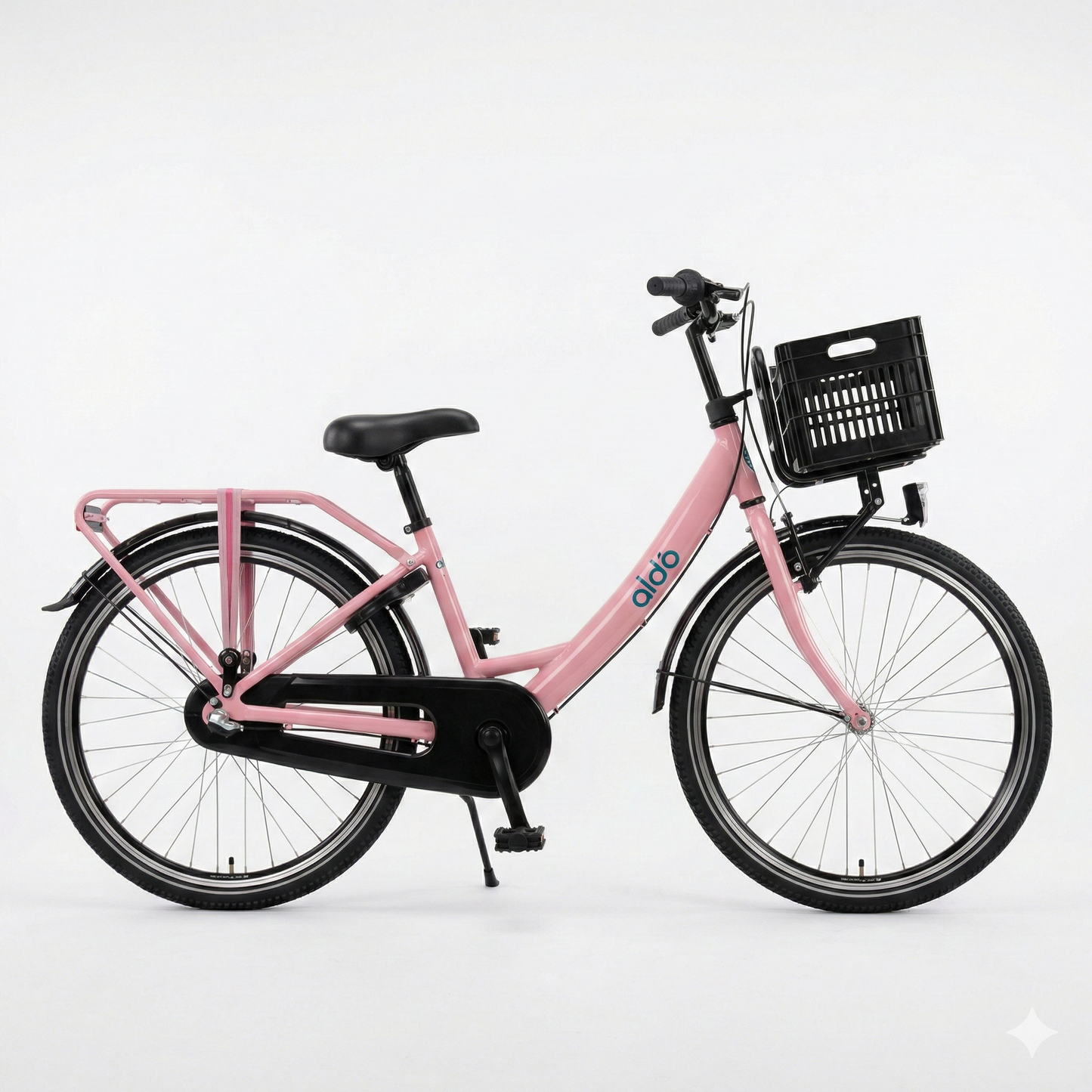 ALDO Wave Carino 24" meisjesfiets 3GRN - roze + krat. drager en binder