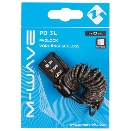 M-Wave codeslot met kabel 3 mm. x 1200 mm. smoke