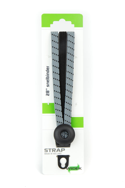 Widek Eye binder 1x12 mm. zwart, 2x12mm. blauwgrijs met zwarte stalen platen op kaart (54 cm.)