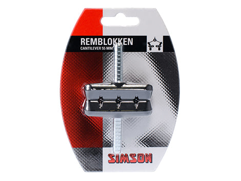 Simson 020206 cantilever remschoen 55 mm. Shimano compatible 2 stuks