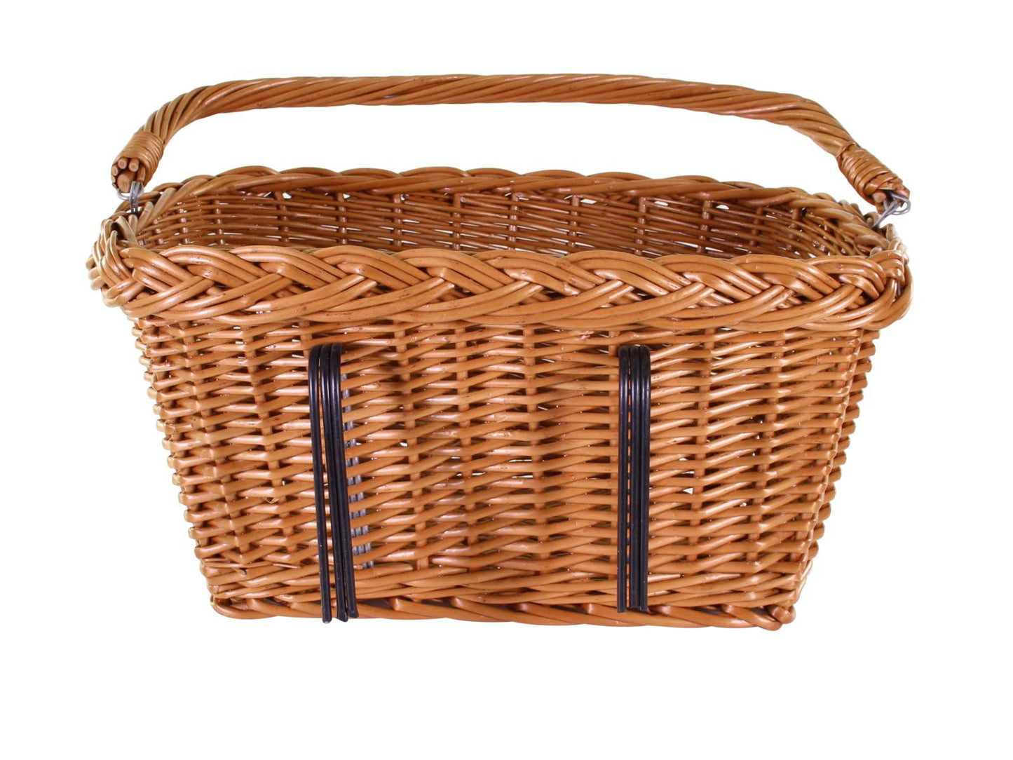 Around rieten fietsmand rechthoekig met buik