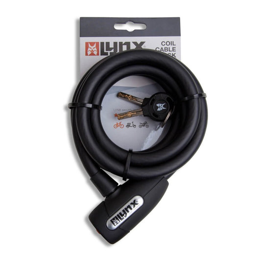 Lynx spiraalkabelslot smoke 12 mm. x 180 cm.